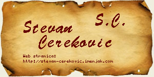 Stevan Čereković vizit kartica